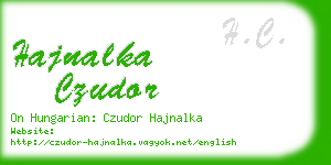 hajnalka czudor business card